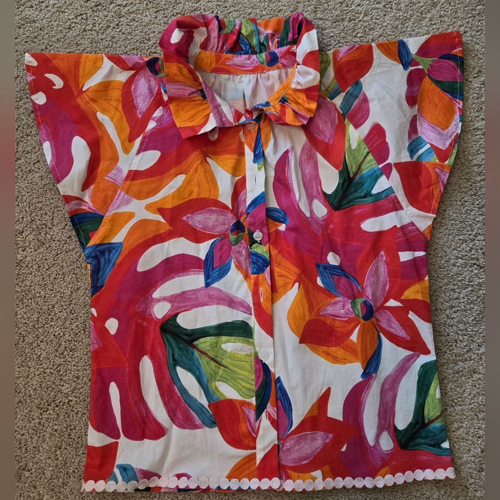 Victoria Dunn Colorful Blouse XS
